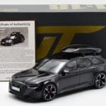 Audi RS6 C8 Avant Mythos Preto Com Teto em Carbono Edição Ásia GT Spirit 1:18