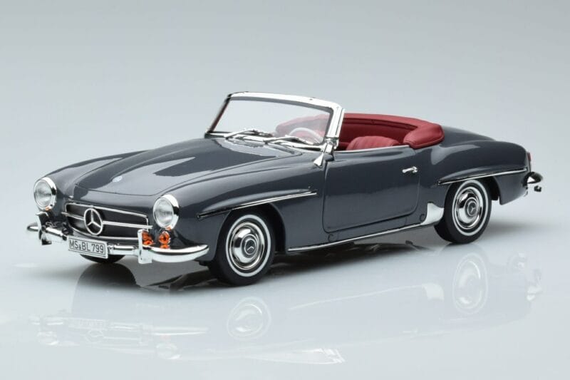 Mercedes 190 SL W121 Roadster Cinzento Norev 1:18