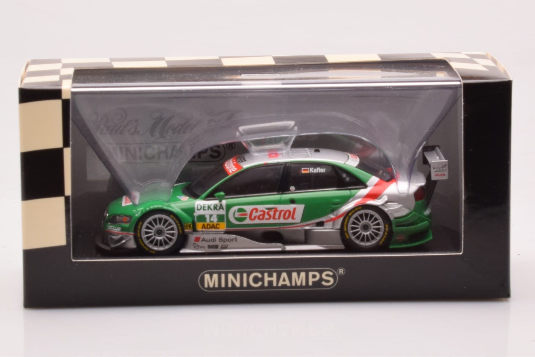 Audi A4 B7 DTM Team Phoenix #14 F. Kaffer DTM 2006 Minichamps 1:43 400061514 Metal - imagem 4 de 4
