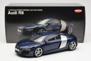 Audi R8 4.2 FSI V8 Azul Kyosho 1:18 09213BL Metal - imagem 8 de 8