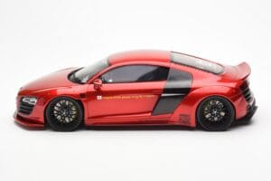 Audi R8 4S Liberty Walk Candy Vermelho GT Spirit 1:18 GT892 Resina - imagem 3 de 6