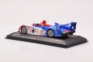 Audi R8 #4 M. Ortelli / J-M. Gounon 1000km Spa 2005 Minichamps 1:43 400051304 Metal - imagem 3 de 4