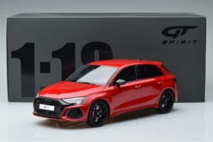 Audi RS3 8Y Sportback Vermelho GT Spirit 1:18 GT378 Resina - imagem 6 de 6