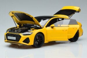 Audi RS7 C8 Sportback Amarelo Vossen Rims Edição Limitada Kengfai 1:18 VAKF-0335 Metal - imagem 2 de 8