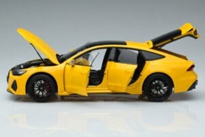 Audi RS7 C8 Sportback Amarelo Vossen Rims Edição Limitada Kengfai 1:18 VAKF-0335 Metal - imagem 4 de 8