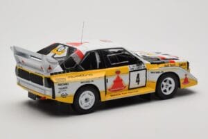 Audi Sport Quattro S1 E2 #4 S. Blomqvist / B. Cederberg Rally 1000 Lakes 1985 IXO 1:18 18RMC161A Metal - imagem 2 de 6