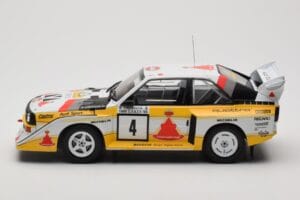 Audi Sport Quattro S1 E2 #4 S. Blomqvist / B. Cederberg Rally 1000 Lakes 1985 IXO 1:18 18RMC161A Metal - imagem 3 de 6