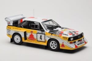 Audi Sport Quattro S1 E2 #4 S. Blomqvist / B. Cederberg Rally 1000 Lakes 1985 IXO 1:18 18RMC161A Metal - imagem 4 de 6