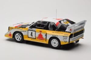 Audi Sport Quattro S1 E2 #4 S. Blomqvist / B. Cederberg Rally 1000 Lakes 1985 IXO 1:18 18RMC161A Metal - imagem 5 de 6