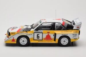 Audi Sport Quattro S1 E2 #6 H. Mikkola / A. Hertz Rally 1000 Lakes 1985 IXO 1:18 18RMC161B Metal - imagem 3 de 6