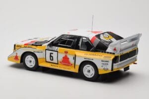 Audi Sport Quattro S1 E2 #6 H. Mikkola / A. Hertz Rally 1000 Lakes 1985 IXO 1:18 18RMC161B Metal - imagem 5 de 6