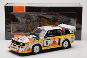Audi Sport Quattro S1 E2 #6 H. Mikkola / A. Hertz Rally 1000 Lakes 1985 IXO 1:18 18RMC161B Metal - imagem 6 de 6