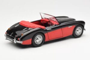 Austin-Healey 3000 Mk I Spider Preto Vermelho Kyosho 1:18 08141KR Metal - imagem 3 de 8