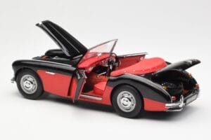 Austin-Healey 3000 Mk I Spider Preto Vermelho Kyosho 1:18 08141KR Metal - imagem 5 de 8