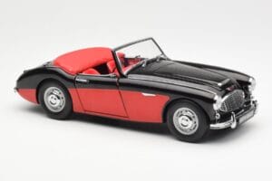 Austin-Healey 3000 Mk I Spider Preto Vermelho Kyosho 1:18 08141KR Metal - imagem 6 de 8