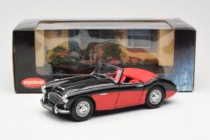 Austin-Healey 3000 Mk I Spider Preto Vermelho Kyosho 1:18 08141KR Metal - imagem 8 de 8
