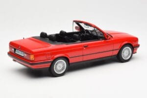 BMW 318i E30 Cabriolet Vermelho Norev 1:18 183210 Metal - imagem 2 de 6