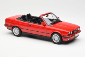 BMW 318i E30 Cabriolet Vermelho Norev 1:18 183210 Metal - imagem 4 de 6