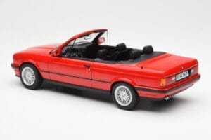 BMW 318i E30 Cabriolet Vermelho Norev 1:18 183210 Metal - imagem 5 de 6