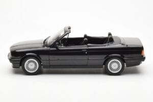 BMW 325i E30 Cabriolet Preto Metálico Norev 1:18 183211 Metal - imagem 3 de 6