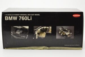 BMW 760Li E66 Preto Kyosho 1:18 08572BK Metal - imagem 8 de 9