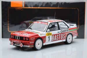 BMW M3 E30 Bastos #1 R. Ravaglia / E. Pirro / E. Van de Poele 24 Hours of Spa 1991 IXO 1:18 18RMC081A Metal - imagem 6 de 6