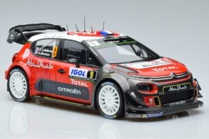 Citroen C3 WRC #9 S. Lefebvre / G. Moreau Tour de Corse 2017 Norev 1:18 181633 Metal - imagem 4 de 6