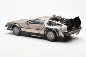 DeLorean DMC-12 Time Machine Back to the Future Prateado Sun Star 1:18 2711 Metal - imagem 4 de 8