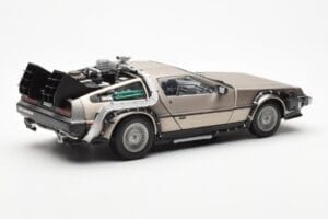DeLorean DMC-12 Time Machine Back to the Future Prateado Sun Star 1:18 2711 Metal - imagem 5 de 8