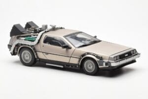 DeLorean DMC-12 Time Machine Back to the Future Prateado Sun Star 1:18 2711 Metal - imagem 6 de 8