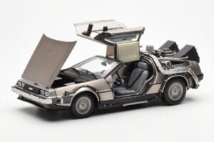 DeLorean DMC-12 Time Machine Back to the Future Prateado Sun Star 1:18 2711 Metal - imagem 8 de 8
