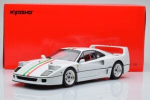 Ferrari F40 Branco Pérola Italy Kyosho 1:18 08416PWT-G Metal - imagem 8 de 8