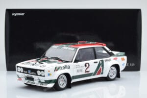 Fiat 131 Abarth Alitalia #2 W. Röhrl / C. Geistdörfer Rally Monte Carlo 1978 Kyosho 1:18 08376G Metal - imagem 10 de 10