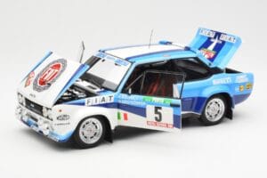 Fiat 131 Abarth #5 Team Fiat Works Rally Portugal 1980 Kyosho 1:18 08376A Metal - imagem 2 de 8