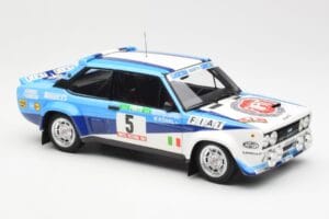 Fiat 131 Abarth #5 Team Fiat Works Rally Portugal 1980 Kyosho 1:18 08376A Metal - imagem 6 de 8