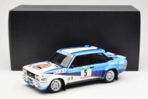 Fiat 131 Abarth #5 Team Fiat Works Rally Portugal 1980 Kyosho 1:18 08376A Metal - imagem 8 de 8