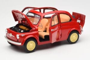 Fiat Nuova 500 Coral Vermelho Kyosho 1:18 08966R Metal - imagem 2 de 8