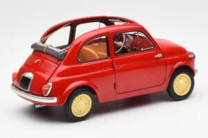 Fiat Nuova 500 Coral Vermelho Kyosho 1:18 08966R Metal - imagem 3 de 8