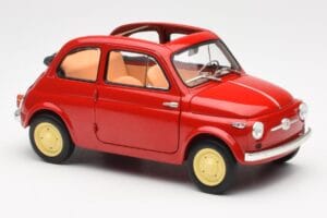 Fiat Nuova 500 Coral Vermelho Kyosho 1:18 08966R Metal - imagem 6 de 8