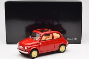 Fiat Nuova 500 Coral Vermelho Kyosho 1:18 08966R Metal - imagem 8 de 8