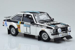 Ford Escort RS 1800 Allied Polymer #1 T. Makinen / H. Liddon Winner RAC Rally 1975 Minichamps 1:18 100758401 Metal - imagem 6 de 8