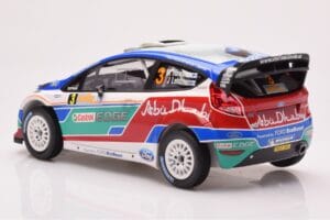 Ford Fiesta RS WRC Ford Abu Dhabi #3 M. Hirvonen / J. Lehtinen Winner Rally Australia 2011 Minichamps 1:18 151110803 Metal - imagem 5 de 6