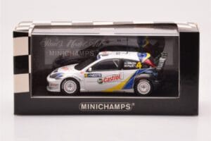 Ford Focus RS WRC #4 M. Martin / M. Park Neste Rally Finland Winners 2003 Minichamps 1:43 400038304 Metal - imagem 4 de 4