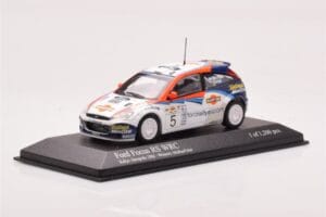 Ford Focus RS WRC #5 C. McRae / N. Grist Rally Acropolis Winner 2002 Minichamps 1:43 430028905 Metal - imagem 2 de 4