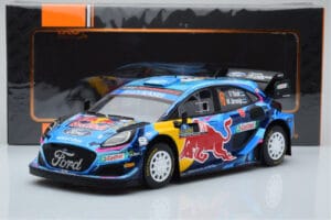 Ford Puma Rally1 WRC #8 O. Tanak / M. Jarveoja Winner Rally Sweden 2023 IXO 1:18 18RMC154A Metal - imagem 6 de 6