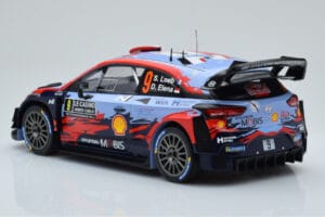 Hyundai i20 Coupe WRC #9 S. Loeb / I. Galmiche Rally Monte Carlo 2020 IXO 1:18 18RMC067B Metal - imagem 5 de 6