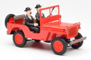 Jeep Willys Tintin 2 Figuras UT Models 1:18 180150000 Metal - imagem 4 de 6