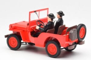 Jeep Willys Tintin 2 Figuras UT Models 1:18 180150000 Metal - imagem 5 de 6