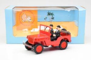 Jeep Willys Tintin 2 Figuras UT Models 1:18 180150000 Metal - imagem 6 de 6