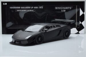Lamborghini Gallardo LP600+ GT3 Preto Mate Minichamps 1:18 151111100 Metal - imagem 6 de 6